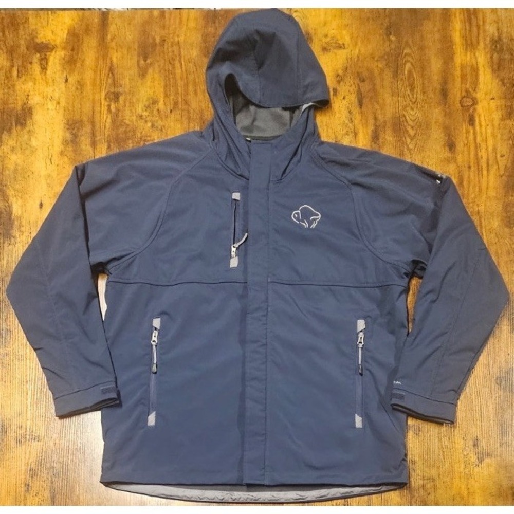 UNDER ARMOUR X Storm Buffalo Logo Blue Full Zip Hood‎ Jacket Adult Size XL Loose